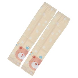 [CAPASTEC] アームカバー uvカット 子供用 冷感 アームスリーブ 日焼け防止 紫外線対策 通学 スポーツ ランニング 自転車 ひんやり 腕カバー オレンジクマ