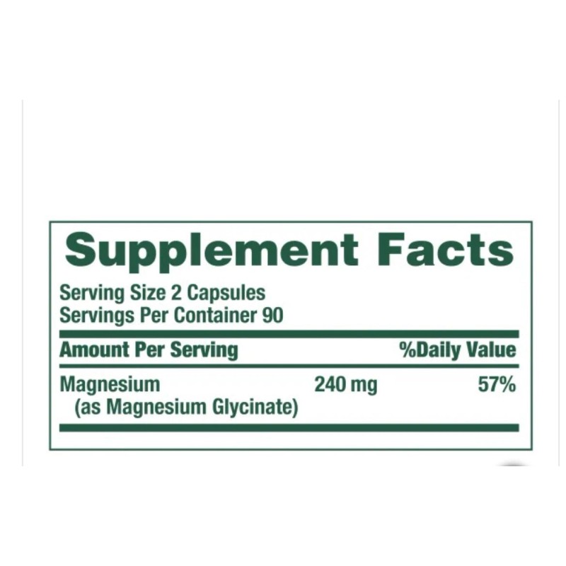 Nature's Bounty Glicinato de Magnesio Alta Absorción 240 mg, 180