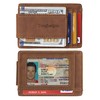Toughergun Minimalist Wallet for Men with Magnetic Money Clip Leather