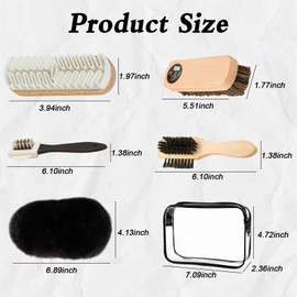 DERJDISF Shoe Brush - 6-Piece Suede Care Set, Perfect for Boots, Shoes, Car Seats, Sofas and Bags - High Quality Suede Brush for Complete Shoe Care