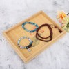 Bamboo Woven Jewelry Display Tray Vintage Necklace Bracelet Earrings Holder