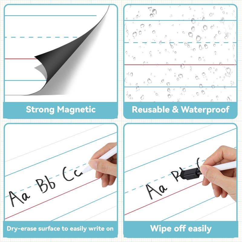 Naozinebi Jumbo Magnetic Sentence Strips 22x8in Dry Erase Writing Strips,