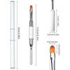 4 Pinceles Para Uñas Polygel/acrigel Doble Con Espátula