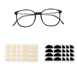 32 Pairs Thin 2mm Anti-Slip Eyeglass Nose Pads – Self-Adhesive Foam Replacement Pads for Full Plastic Frames（Black Pink）