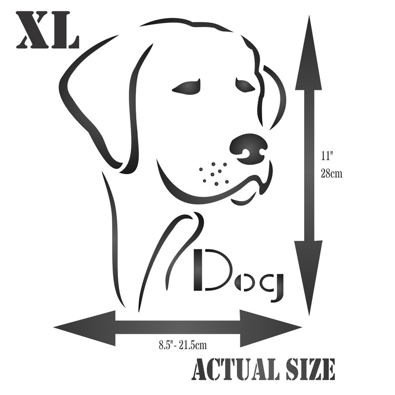 Dog Stencil - 21.5 x 28 cm (XL) - Reusable