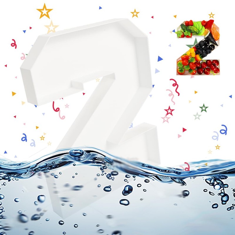 Caja de mesa de cumpleaños con número rellenable de 10