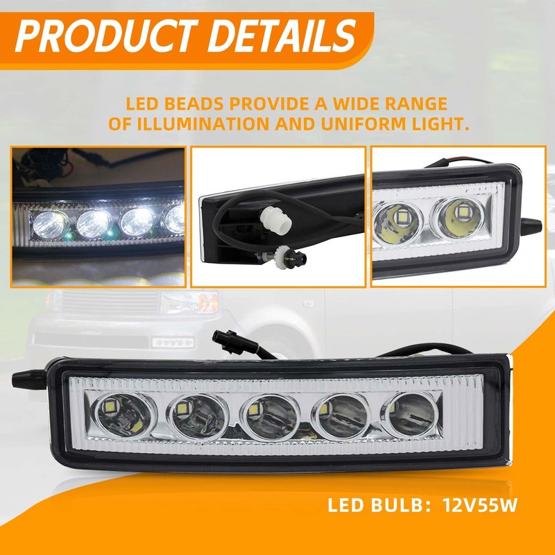 YLT AUTO Fog Light Assembly Fit for 2003-2007 Scion XB