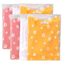 MUNSKT 6 Pack Reusable Zipper Bags 40 x 50 cm Large Storage Space for Travel Clothes Waterproof Plastic Organizer for Luggage Hospital Accessories Space Saving