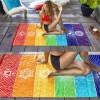 Deluxe Tela 7 Chakras Alfombrilla Yoga Meditación Manta Decoración