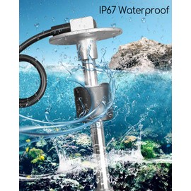 OCHIKI 240-33ohm 7" (180mm) Marine Fuel Tank Sending Unit, Fuel Sensor with 10mm High Precision Sensor, IP67 Waterproof, Stainless Steel, Suitable for Gas, Diesel, Water Level Gauges