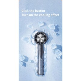 Portable handheld mini fan, ice cooling fan, 3 IN 1 - Easy to use, desk fan, make up fan, travel and outdoor fan, small pocket fan, summer gift for women/child, USB rechargeable (Creamy White)