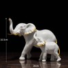 NORHOR Elephant Sculpture, Hand-Painted Resin Collectable Figures for Home Decoration