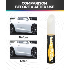 Flaconi Auto Lackstift,Auto Lack Reparatur,Auto Reparatur Lack Auto Pinsel,Auto Kratzer Reparaturstift,Geeignet für Kratzerreparaturen der Meisten Autos,Motorräder,Transporter,Anhänger (Weiß)