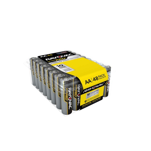 Rayovac AA Batteries, Ultra Pro Alkaline AA Cell Batteries (48 Battery Count)