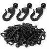 36pcs Plastic Hooks for Gazebo Curtains, Black Gazebo Hooks Multi-Purpose