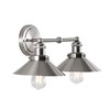 JONATHAN Y JYL7427B July 17.5" 2-Light Metal Shade Farmhouse Sconce