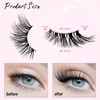 7P-CZ-35 Clear Band Half Eyelashes, Cat Eye, 15 mm Short