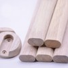 Btibpse Wooden Oval Closet Rod Polished Wood Wardrobe Closet Rod