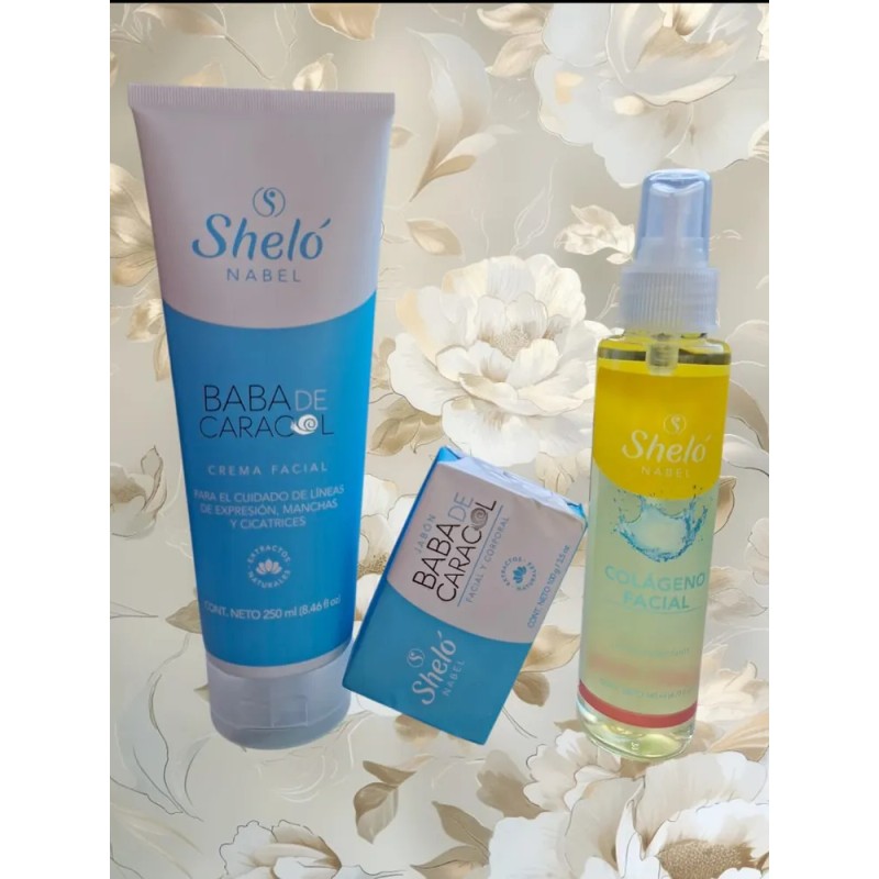 Crema Y Jabon Baba De Caracol + Colágeno Facial Shelo