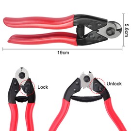 LYTIVAGEN Cable Cutters Wire Rope and Wire Cutters with Soft Grip Handles 190mm Steel Cable Wire Cutters for Bicycle Brake Shifter Cable Repair Tool, Cuts Up 7mm Wire Rope