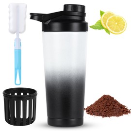 ACWOO ACWOO 750 ml Stainless Steel Protein Shaker Thermosbecher,Shaker Protein Sports Fitness with Scale Optimal,Leak Proof/BPA Free, Shaker W?rmespeicherung f??r bis zu 12 Stunden,mit Shaker Balls(Gradient)