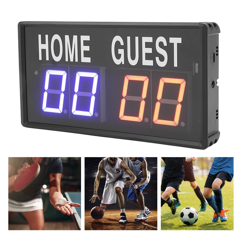 Bewinner Electronic Scoreboard, 5 Level LED Brightness Adjustment, Score Counter,