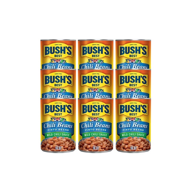 Bush's Best Mild Chili Beans - Pinto, 16 OZ (Pack