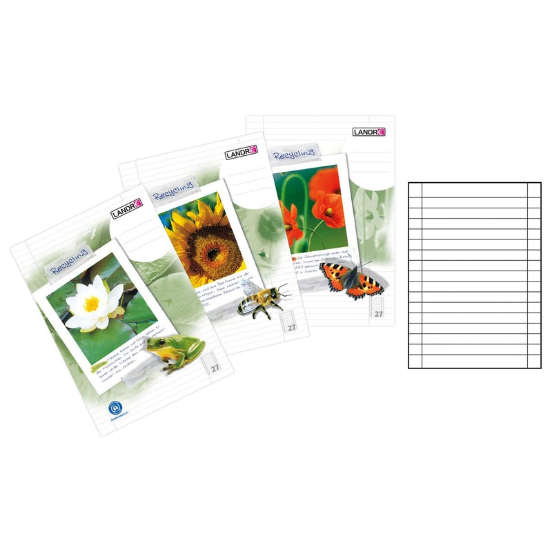 LANDRÉ 100050217 Notebook Recycled A4 Ruled Double Margin