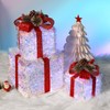 Set of 3 Christmas 60 LED Lighted Gift Boxes, 8
