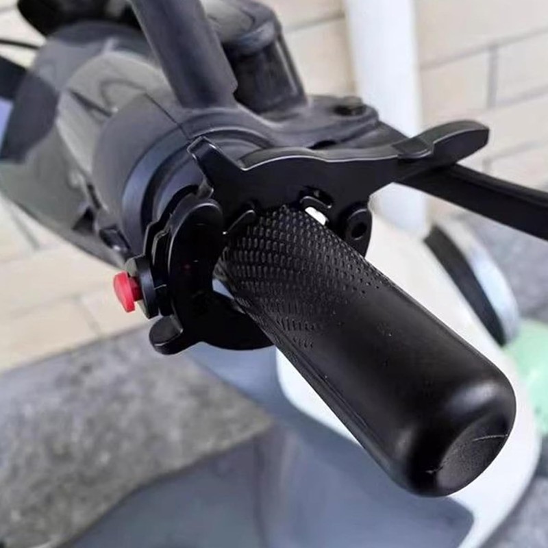 Motorcycle Throttle Cruise Control Clamp, Black, Universal Handlebar Mount, Easy
