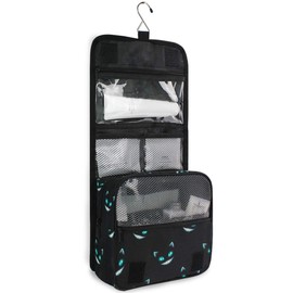 Moyyo Disappearing Cat Faces Toiletry Bag Travel Wash Bag Organised Toiletry Bag Hanging Toiletry Bag Gym Camping Toiletry Bag Portable Cosmetic Organiser Bag for Women Girls Kids