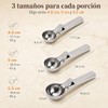 Cucharas de Helado de Acero Inoxidable, 3 Piezas, Tamaños 4.5,