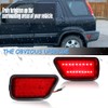 TurningMax 2x Red lens Red LED Rear Bumper Fender Side