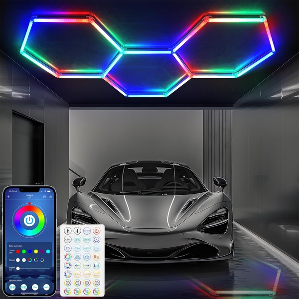 Gneng RGB Hexagon Lights - Smart LED Hexagon RGB Lights,