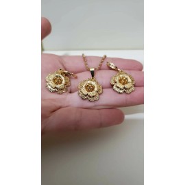 Unbranded 24k Gold Plated Moroccan Turkish Dubai Jewelry Necklace,Earri