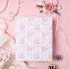 LaRibbons Reversible Bow Wrapping Paper Mini Roll, Pink Bow and
