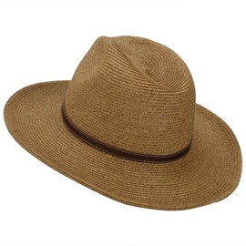 Men's UPF 50+ Braid Safari Hat (Large, Tan)