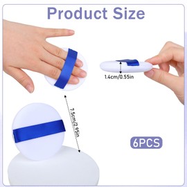 6Pcs Powder Puff - 3 Inch Soft Powder Makeup Puffs Pads Ultra Soft Washable Velour Makeup Powder Puffs for Face Powder Setting Powder Loose Powder