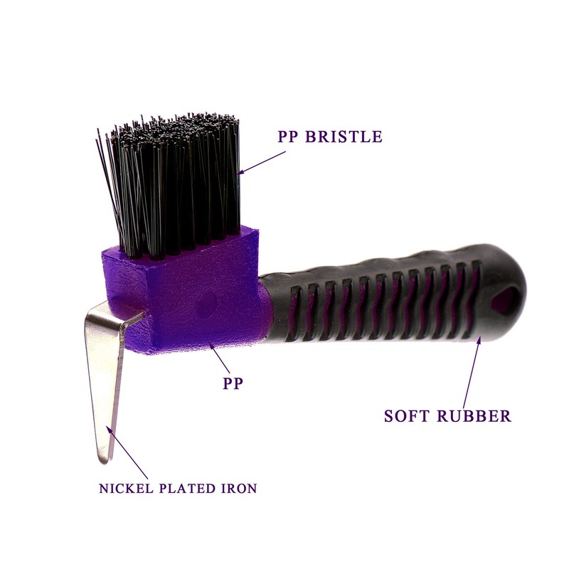 BOTH WINNERS Horse Hoof Pick Brush with Soft Touch Handle