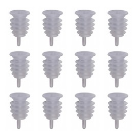 Cap On Pourer Pack of 12 - Clear, Freeflow Speed Pourers for Spirits - Ideal for Bars, Restaurants, and Home Use