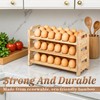 3 Pack Egg Storage for Countertop Wooden Stackable Egg Holder
