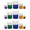hBARSCI Laboratory Plastic Beaker Set of 15, Made of Premium
