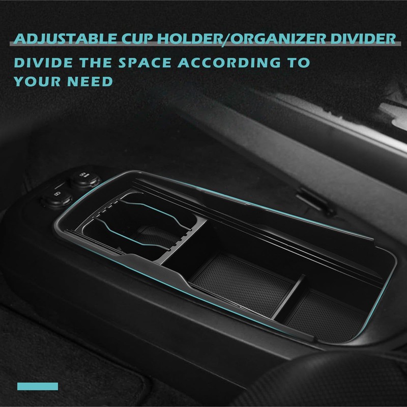 BestEvMod Lower Center Console Slide Cover Organizer Tray Compatible with