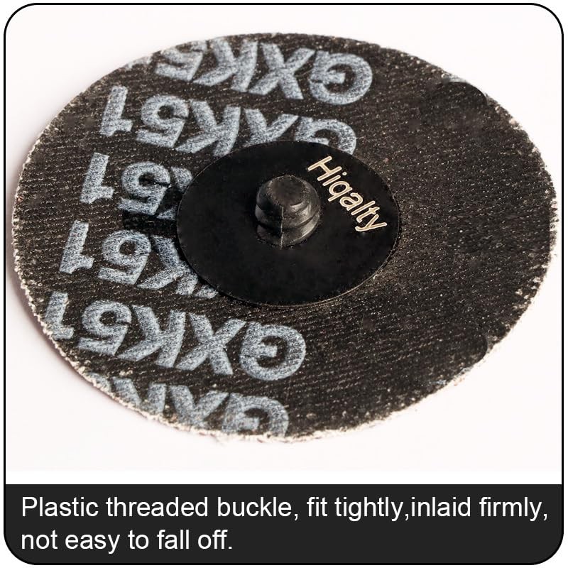 Hiqalty 50PCS 3 inch Sanding Disc Roll Lock R-Type Sandpaper
