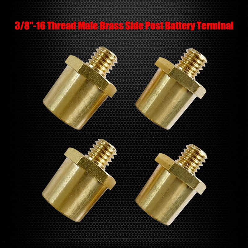Ampper 3/8"-16 Thread Male Brass Side Post Battery Charging Post
