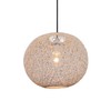 Loxton Lighting Modern Medium Wicker Rattan String Ball Style Ceiling