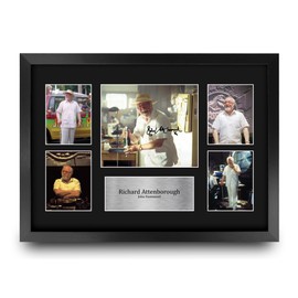 HWC Trading Richard Attenborough Jurassic Park Gifts Printed Signed Autograph Picture Display for Movie Memorabilia Fans - A3 Framed