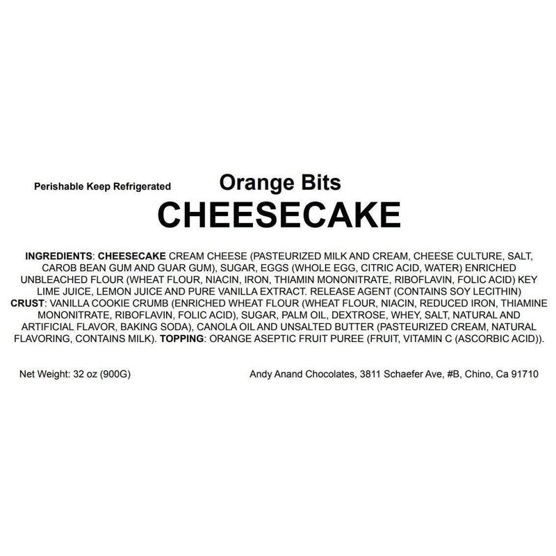 Andy Anand Orange Cheesecake with bits of Orange 9" 2