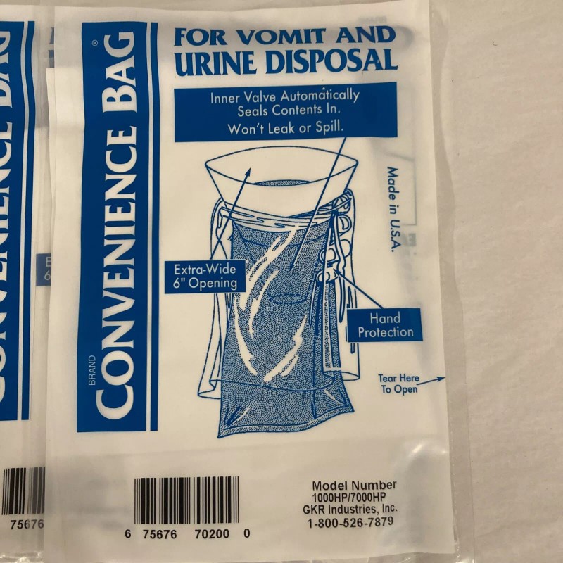 GKR Industries Convenience Emesis Bag Model GKR # 1000/7000 White,