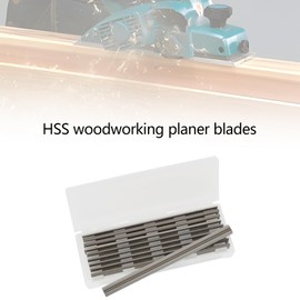 eMagTech Pack of 10 82 mm Planer Blades with Two Cutting Edges HSS Electric Planer Blades Compatible with Makita Hand Planers Cutting Wood